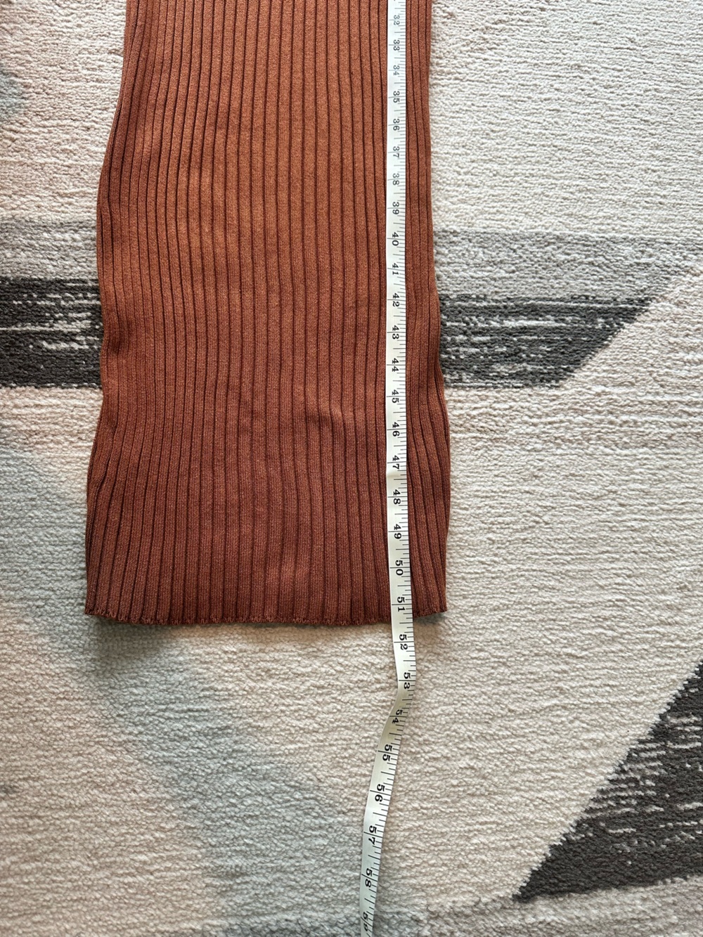 JLUXLABEL Long-Sleeve Ribbed Knit Bodycon Dress In Rust Size M - Picture 8 of 9